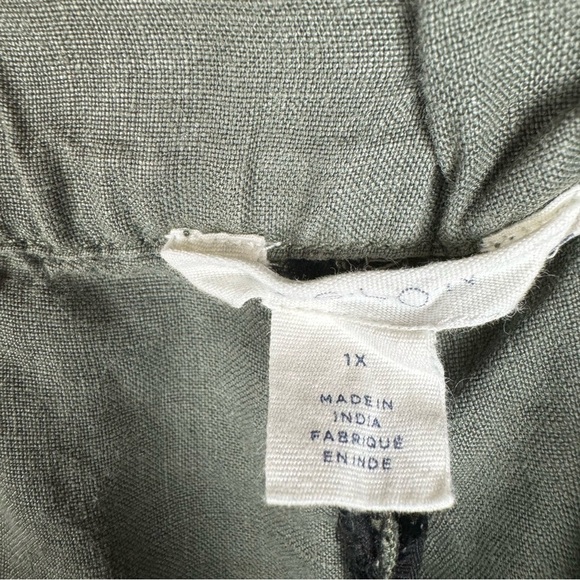 Caslon Women’s Linen Pants Size 1X Lightweight With Pockets Wide leg Pull on - Picture 5 of 7